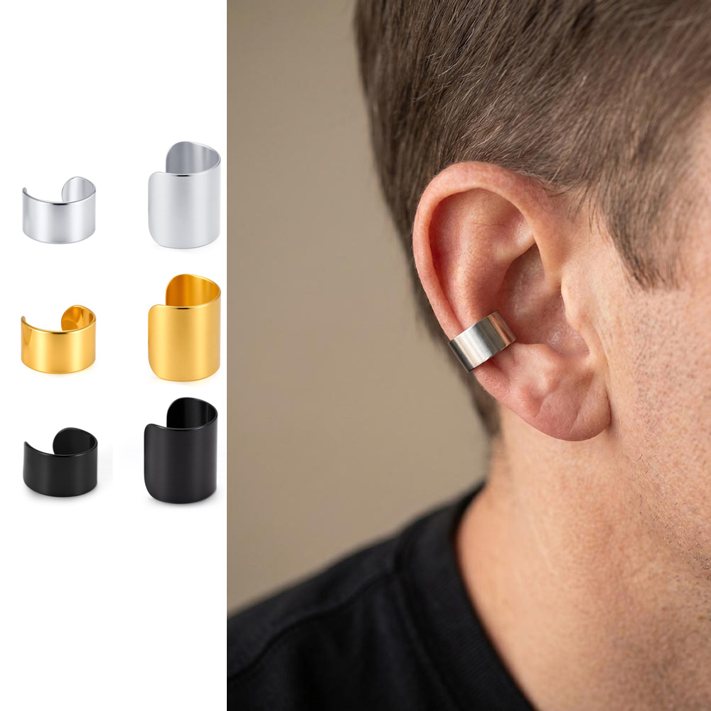 Vnox 6/12mm Width Polished Sta - Ear Cuff No Piercing review and price