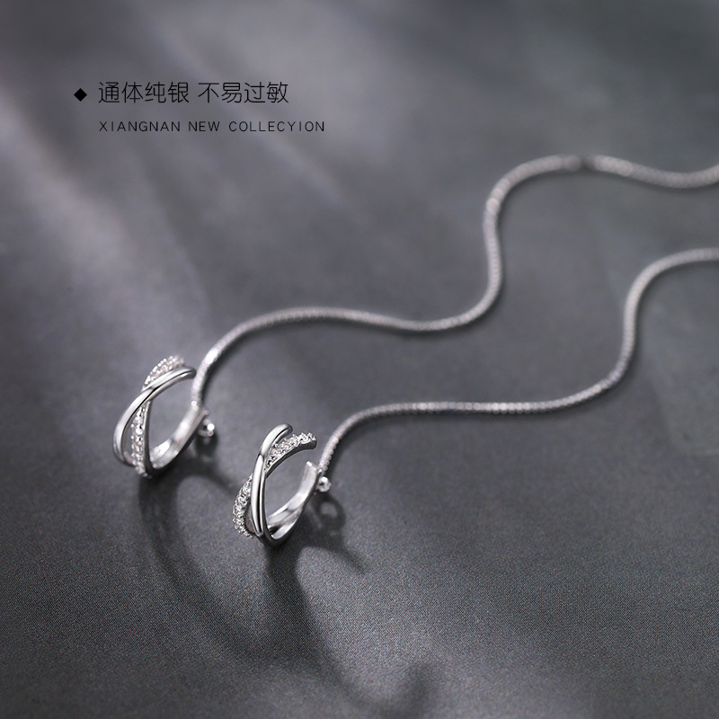 Real 925 Sterling Silver Doubl - Ear Cuff No Piercing review and price