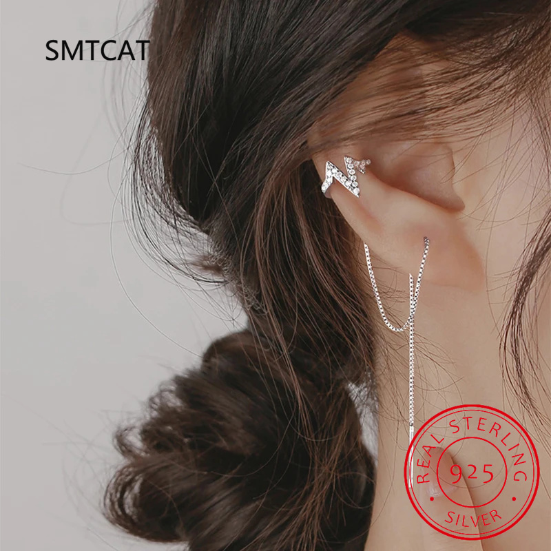 Real 925 Sterling Silver Doubl - Ear Cuff No Piercing review and price