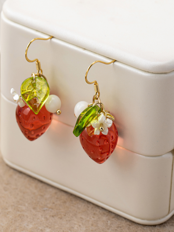 Cute Stberry Fruit Ear Cuffs f - Ear Cuff No Piercing review and price