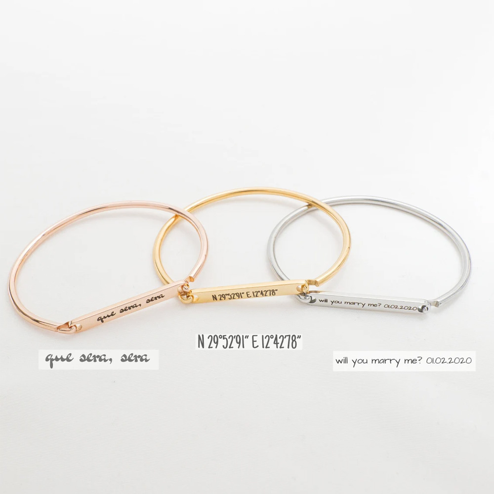 Haiyufly Engrave Name Horsesho - Cuff Bangle Bracelet review and price