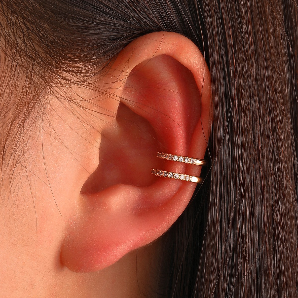 Korean Crystal Ear Clip Earrin - Ear Cuff No Piercing review and price
