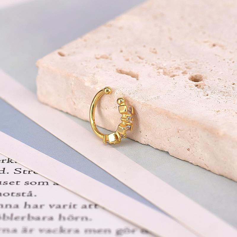 24k Gold-Plated Silver Irregul - Ear Cuff No Piercing review and price