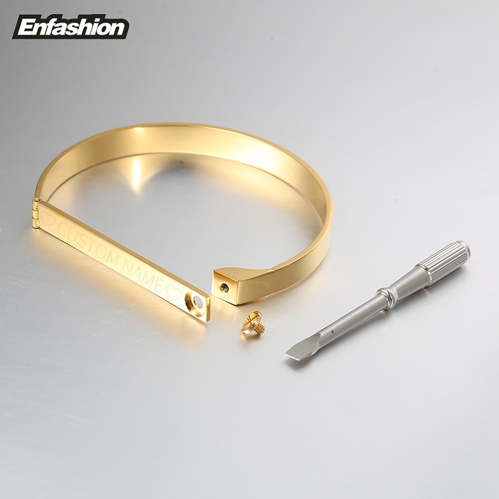 Enfashion Personalized Engrave - Cuff Bangle Bracelet review and price