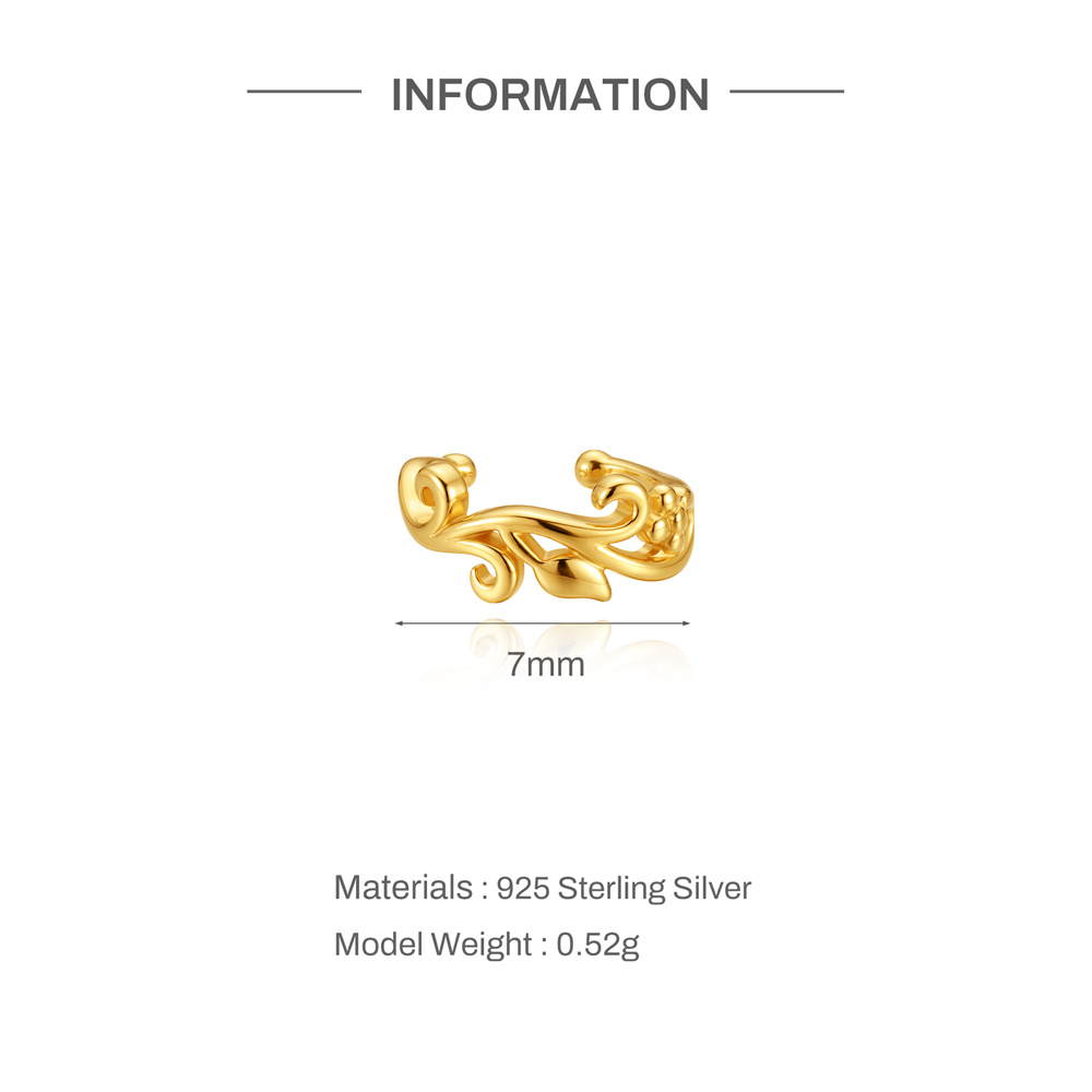 Aide 925 Sterling Silver Gold  - Ear Cuff No Piercing review and price