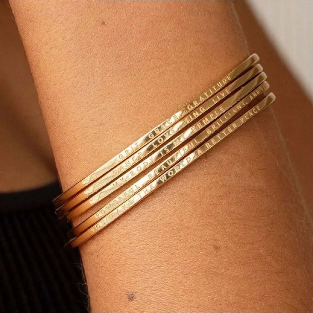 Couple Engrave Name Text Custo - Cuff Bangle Bracelet review and price