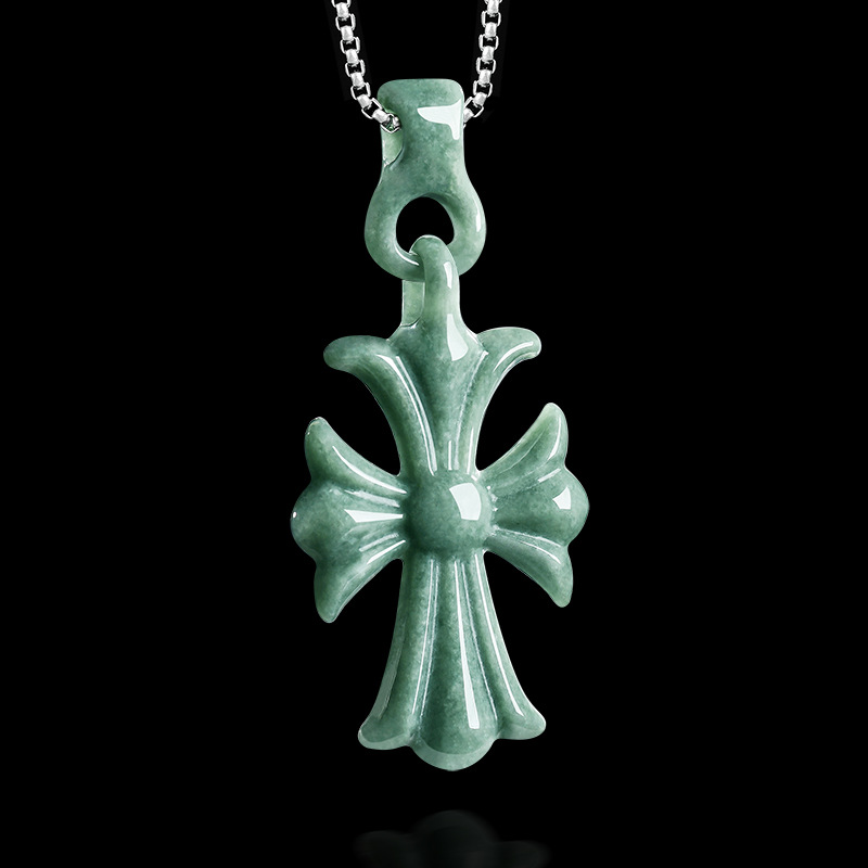 Natural Burmese Jadeite Cross  - Jewelry & Watches Spółka Z Ograniczoną Odpowiedzialnością review and price