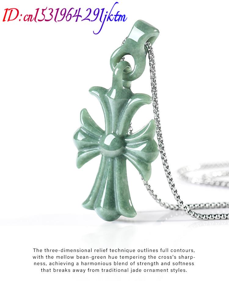 Natural Burmese Jadeite Cross  - Jewelry & Watches Spółka Z Ograniczoną Odpowiedzialnością review and price