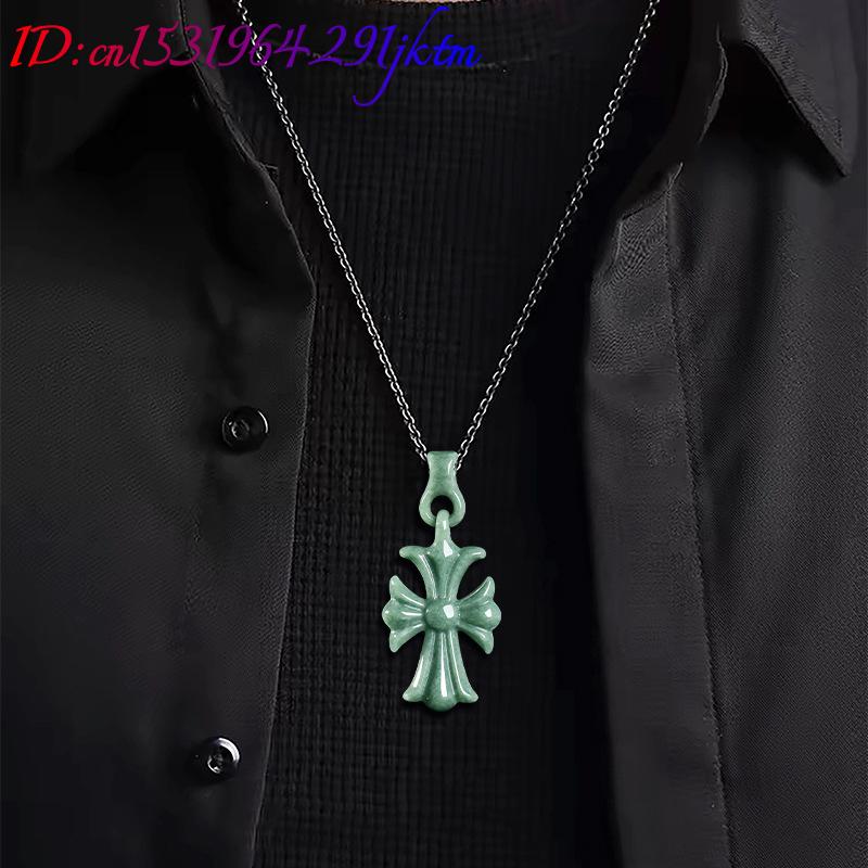 Natural Burmese Jadeite Cross  - Jewelry & Watches Spółka Z Ograniczoną Odpowiedzialnością review and price