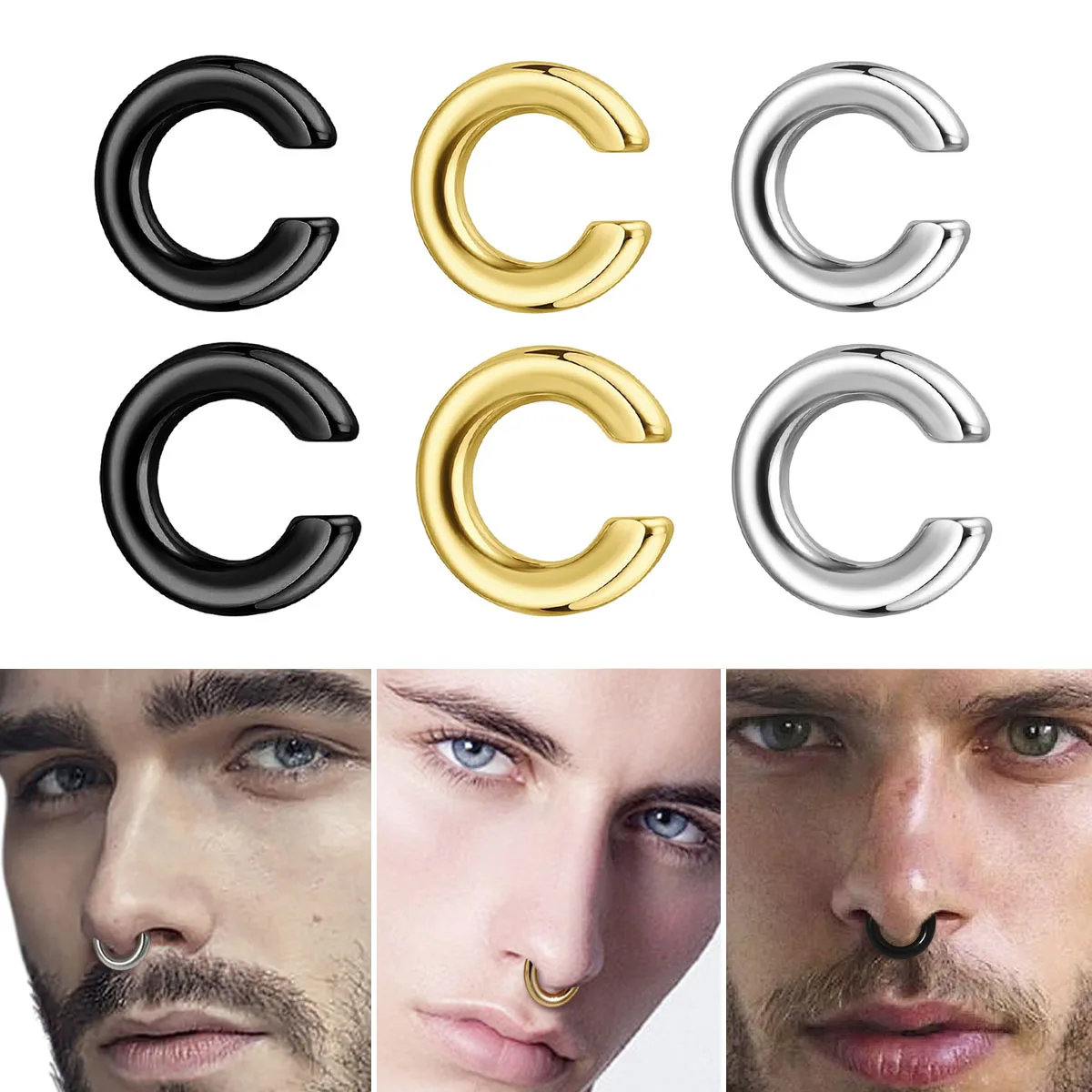 1pc Exaggerated C-Shaped Non-P - Ear Cuff No Piercing review and price