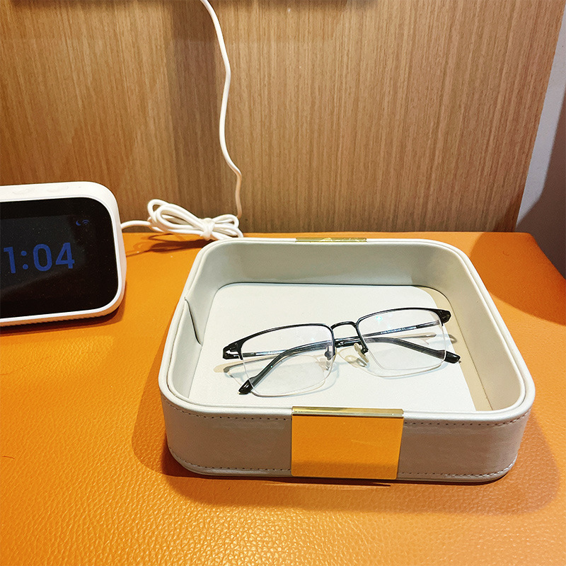 Leather Desk Tray Desktop Stor - Jewelry And Watches Store review and price