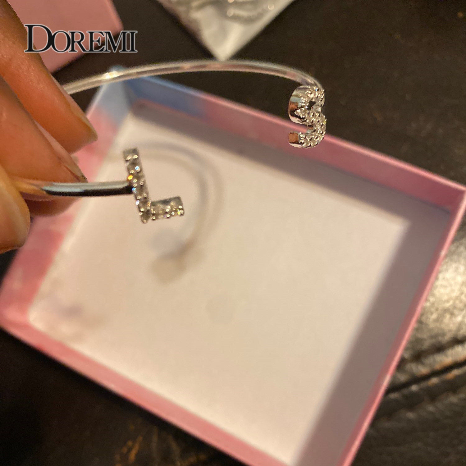 DOREMI Custom Letter Bracelet  - Cuff Bangle Bracelet review and price